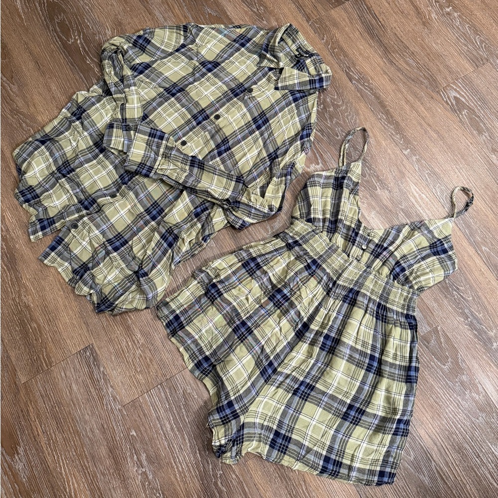 Flannel Romper Set - Picture 4 of 6